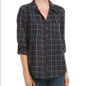 Joie Midnight Plaid Blouse